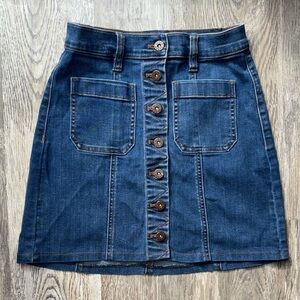 J. Crew Dark Blue Denim Mini Skirt ***